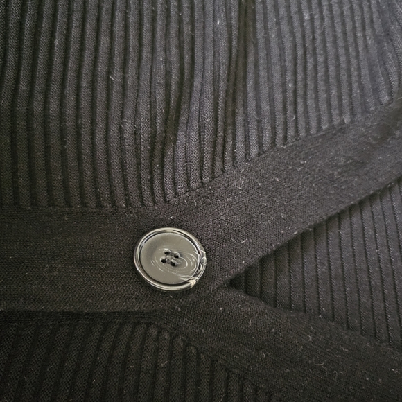 Zara Black Ribbed Cardigan - Picture 5 of 6